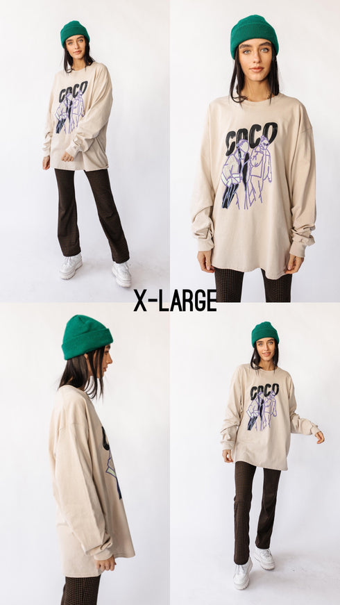 The Coco Long Sleeve Tee // Sand